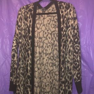 Leopard print Maxi cardigan